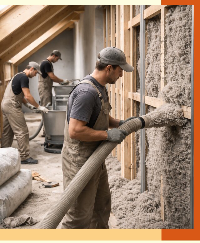 Утепление таунхауса эковатой в Железногорске от 2274 руб./м² — монтаж и задувка | ТепломастерЖлр