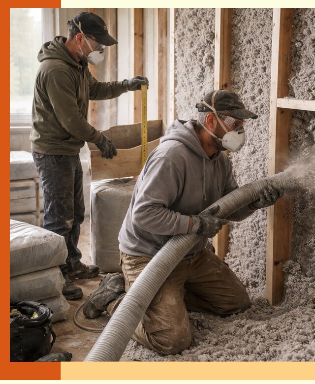 Утепление таунхауса эковатой в Железногорске для максимально теплых стен