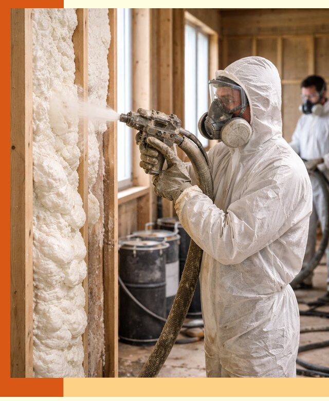 Утепление каркасного дома пенополиуретаном в Железногорске