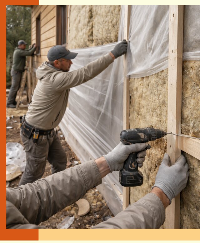 Утепление дома из бруса в Железногорске качественно и долговечно
