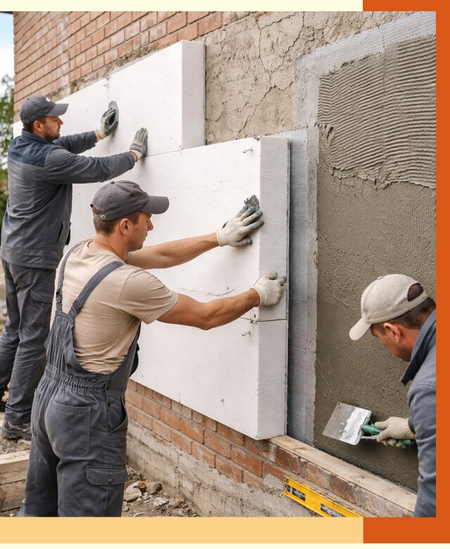 Утепление кирпичного дома в Железногорске от 4342 руб. под ключ | ТепломастерЖлр