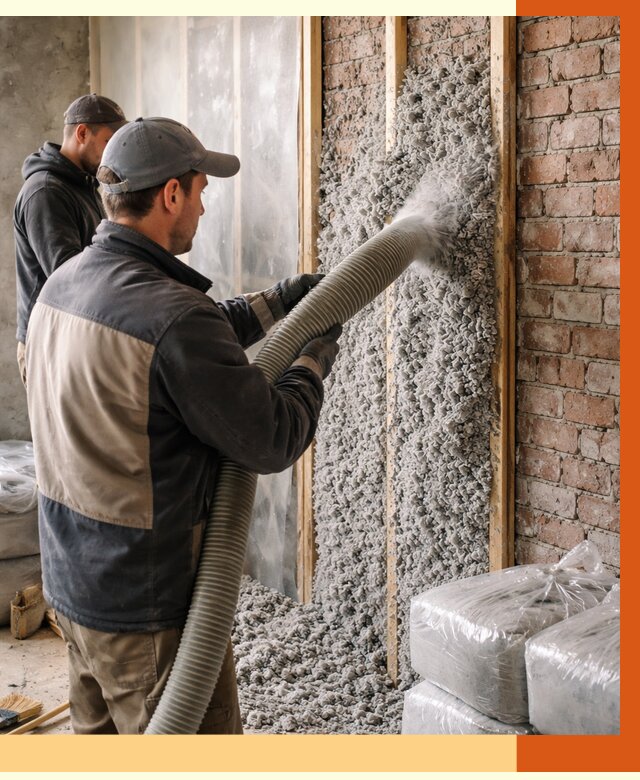 Утепление кирпичного дома эковатой в Железногорске от 2429 руб./м² | ТепломастерЖлр