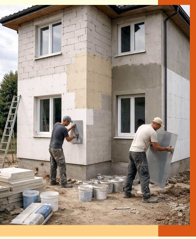 Утепление дома из газобетона в Железногорске от 4342 руб./м² — заказать у ТепломастерЖлр