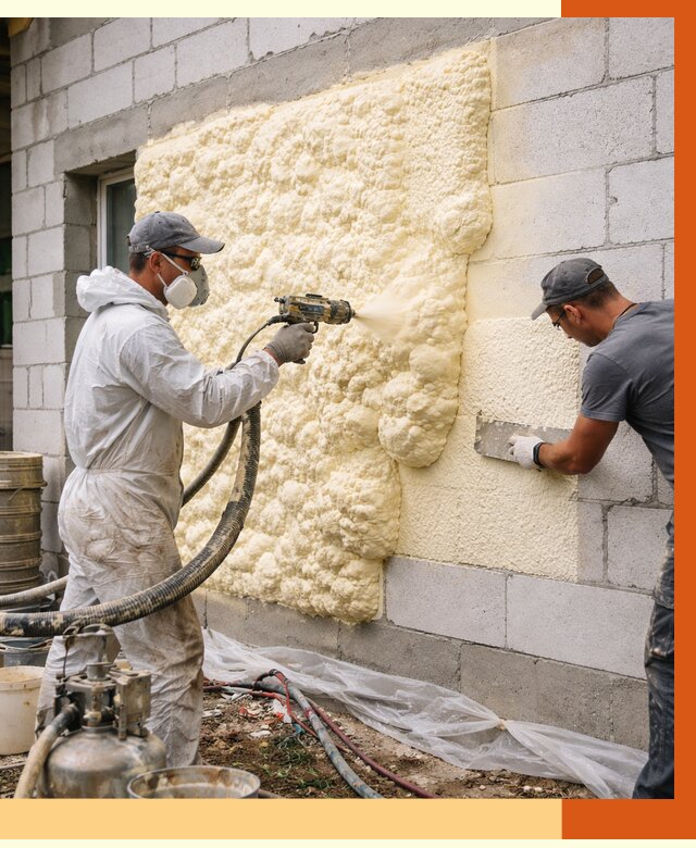 Утепление дома из газобетона ППУ в Железногорске от 4962 руб./м² под ключ | ТепломастерЖлр