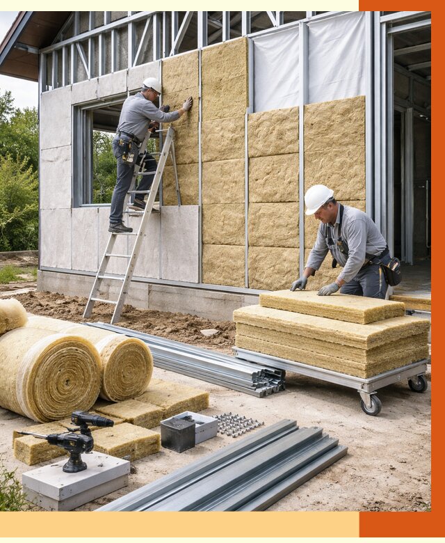 Утепление дома из ЛСТК в Железногорске от 5375 руб./м² — профессионально | ТепломастерЖлр