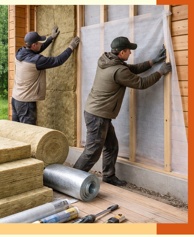 Утепление дома из двойного бруса в Железногорске от 4962 руб./м² — ТепломастерЖлр под ключ