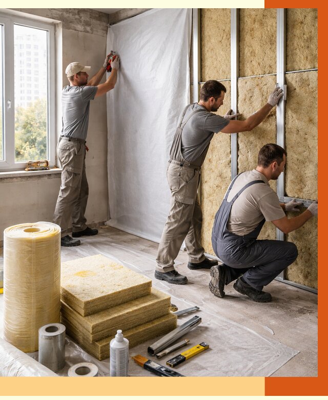 Утепление квартиры в Железногорске от 4652 руб/м2 — утеплить квартиру изнутри и снаружи | ТепломастерЖлр