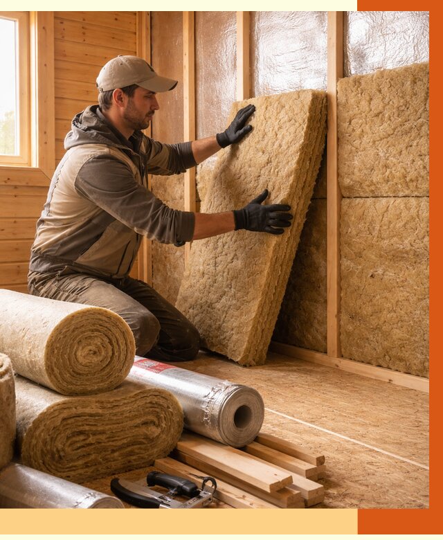 Утепление бани в Железногорске под ключ от 4652 руб./м2 — утеплить потолок, пол и стены | ТепломастерЖлр