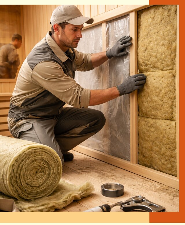 Утепление сауны изнутри в Железногорске от 6719 руб. за м2 | ППУ, под ключ — ТепломастерЖлр