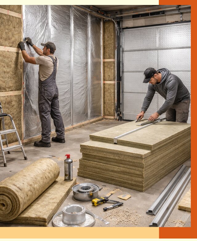 Утепление гаража в Железногорске от 4652 руб/м2 — комплексное утепление ворот и стен | ТепломастерЖлр