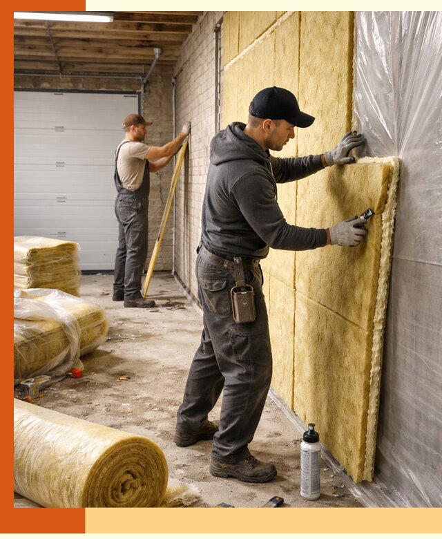 Утепление гаража под ключ в Железногорске — все виды теплоизоляции