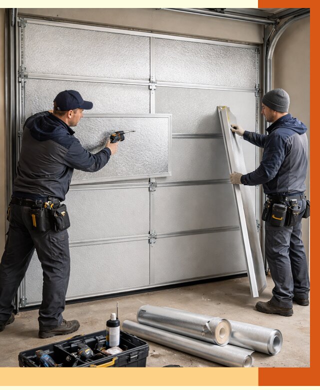 Утепление гаражных ворот в Железногорске от 8115 руб/м2 — надежно и быстро | ТепломастерЖлр