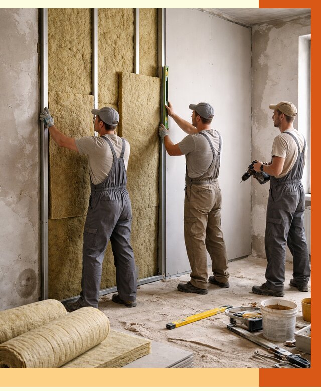 Утепление стен изнутри в Железногорске от 2326 руб/м² под ключ | ТепломастерЖлр