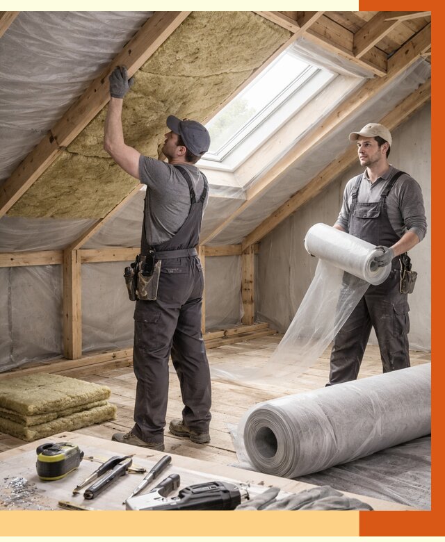 Утепление крыши изнутри мансарды в Железногорске от 4342 руб./м² | ТепломастерЖлр