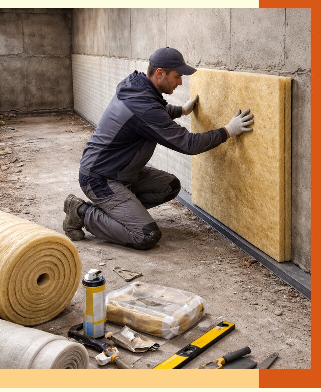 Утепление фундамента изнутри в Железногорске от 4342 руб./м2 — работы под ключ | ТепломастерЖлр