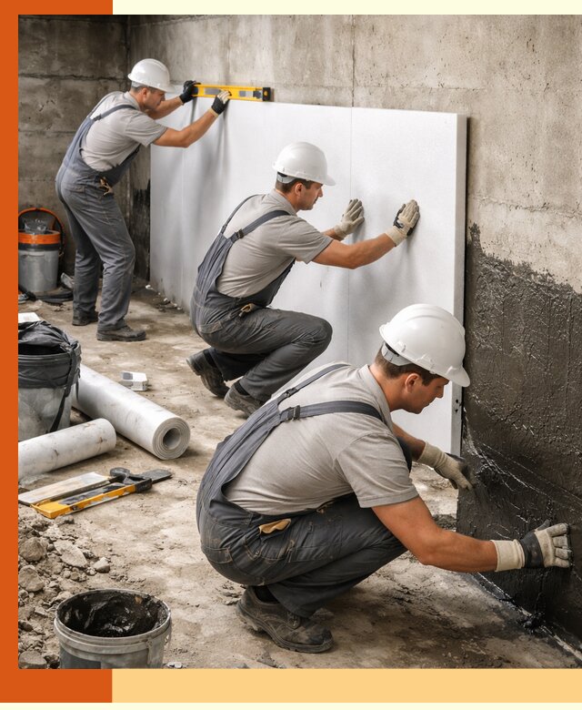 Утепление фундамента изнутри профессионально в Железногорске