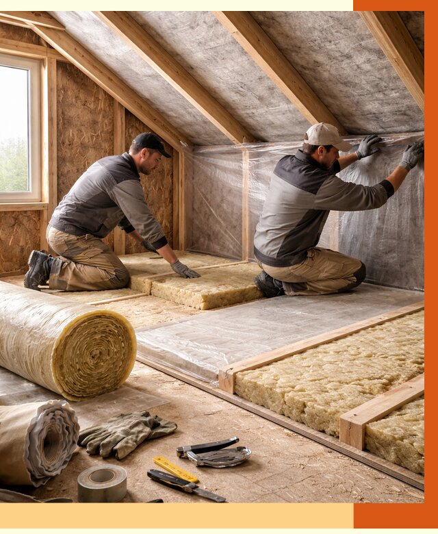 Утепление чердака в Железногорске от 7753 руб/м² — теплоизоляция и комплексное утепление под ключ | ТепломастерЖлр