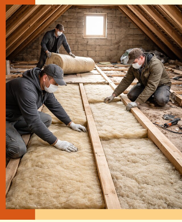 Утепление чердака в Железногорске — профессиональная теплоизоляция кровли