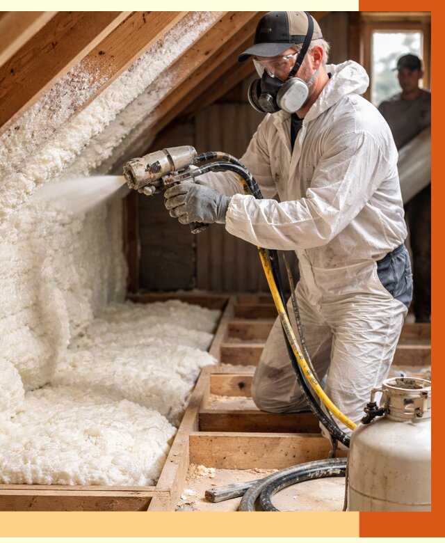 Утепление чердака ППУ в Железногорске от 8910 руб./м2 — услуга под ключ | ТепломастерЖлр