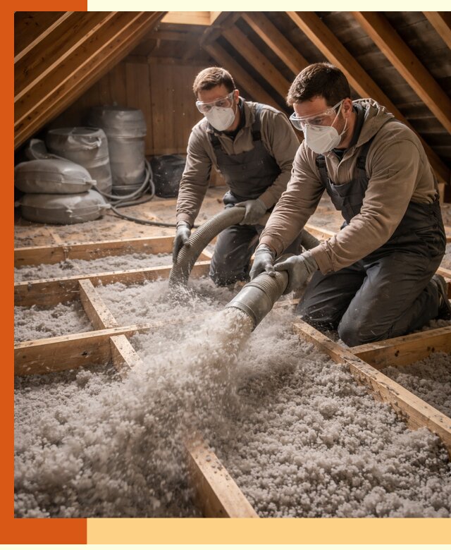 Утепление чердака эковатой в Железногорске — быстро и надёжно