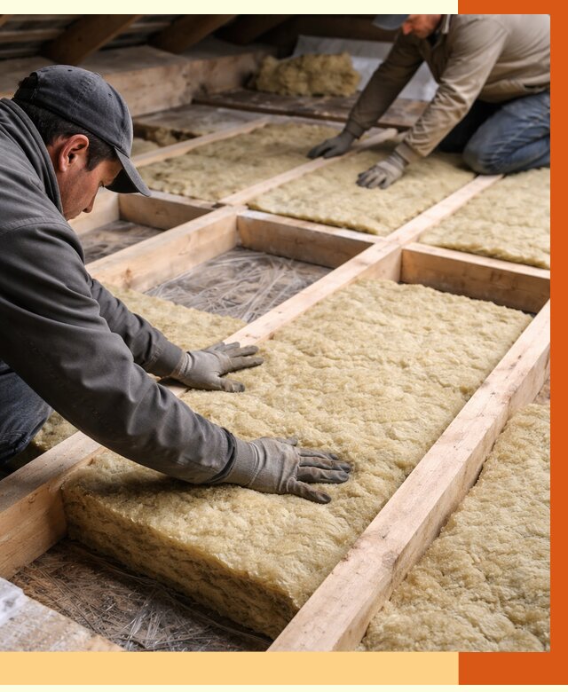 Утепление чердака минватой в Железногорске от 3618 руб/м2 под ключ | ТепломастерЖлр