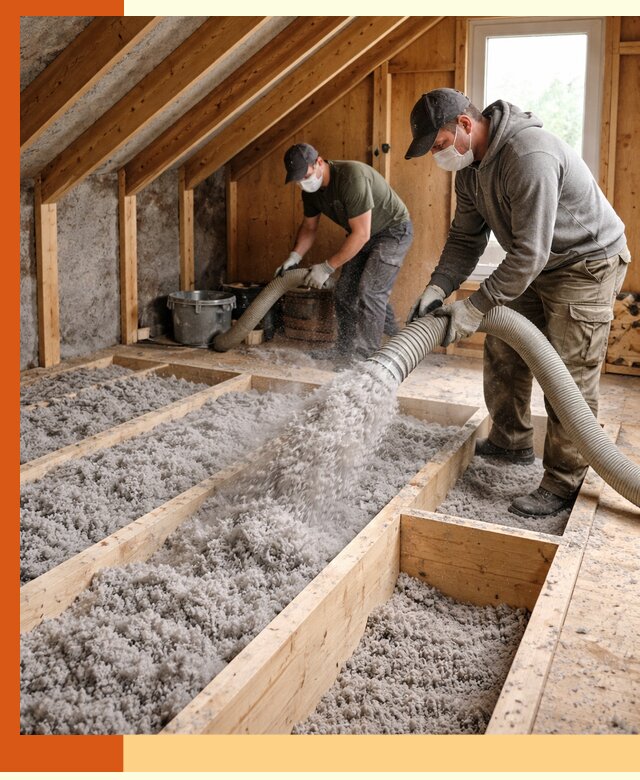 Утепление мансарды эковатой в Железногорске с гарантией качества