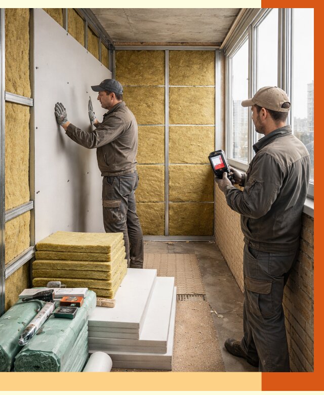 Утепление балкона в Железногорске от 4652 руб. под ключ | ТепломастерЖлр