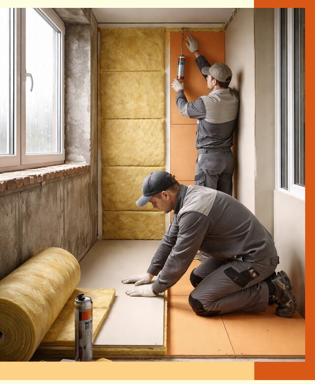 Утепление лоджии под ключ в Железногорске от 6719 руб/м2 — комплексное решение | ТепломастерЖлр