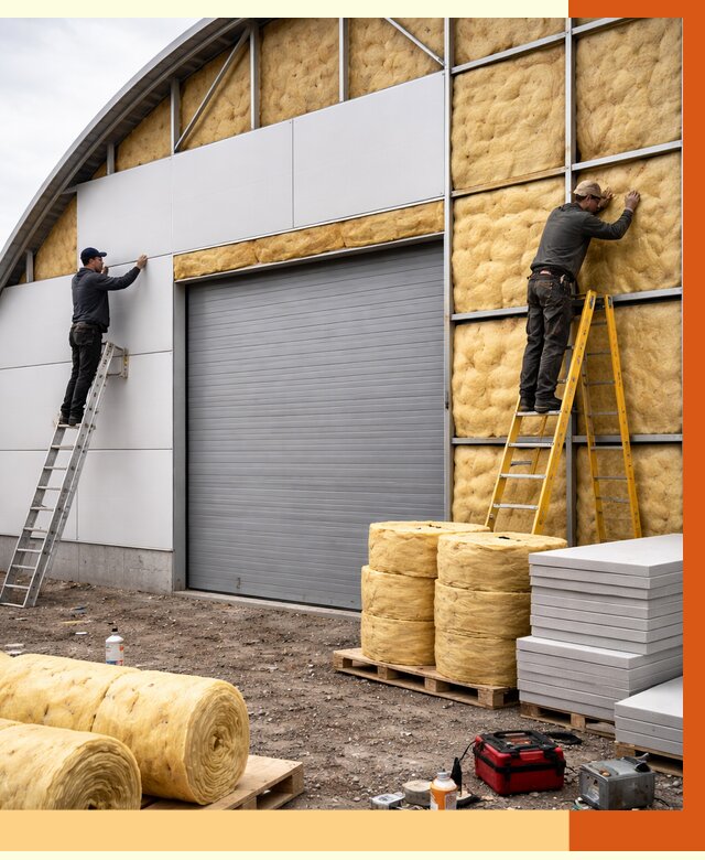 Утепление ангара пенополиуретаном в Железногорске от 7443 руб./м² — комплекс от ТепломастерЖлр