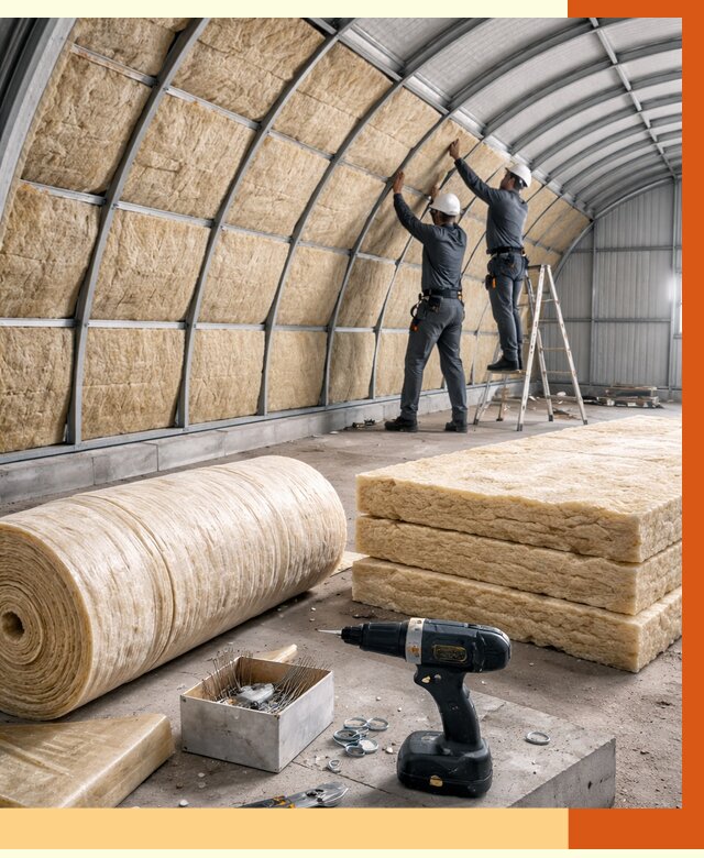 Утепление арочного ангара в Железногорске от 3308 руб./м2 под ключ | ТепломастерЖлр