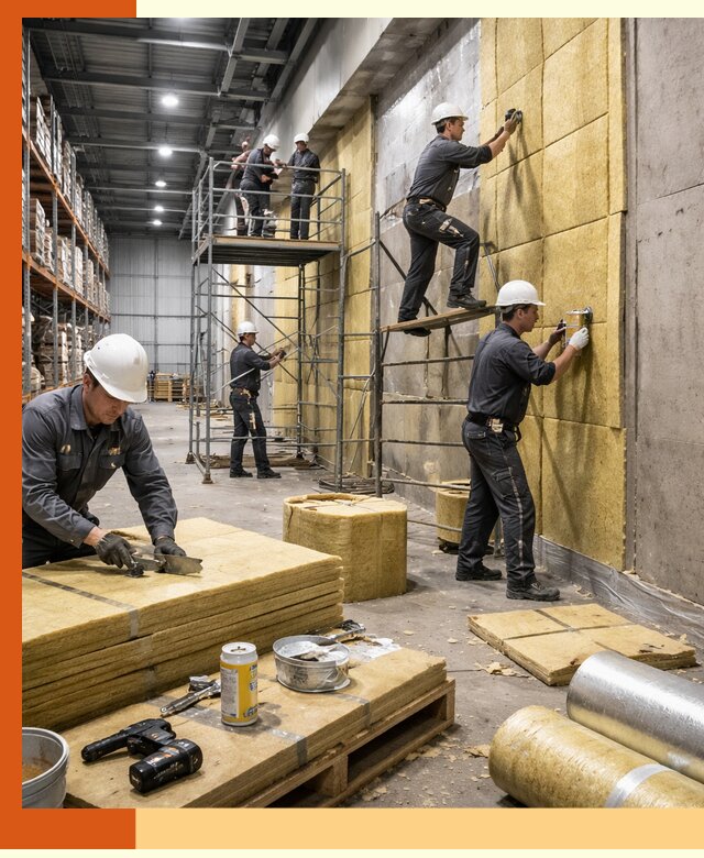 Утепление логистического центра в Железногорске качественно и экономично