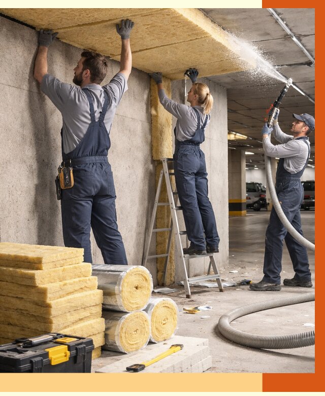 Утепление паркинга в Железногорске от 7029 руб./м2 — работы под ключ | ТепломастерЖлр