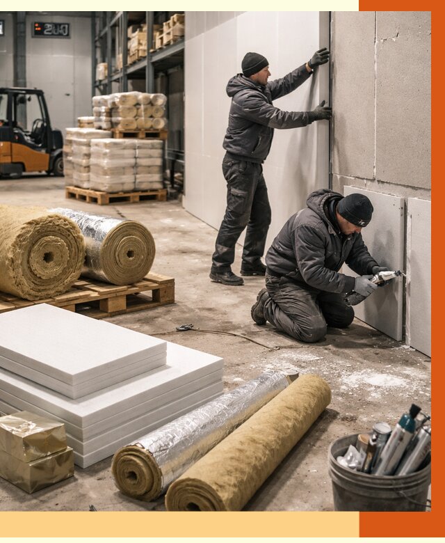 Утепление холодного склада в Железногорске от 8786 руб/м2 — комплексное под ключ | ТепломастерЖлр