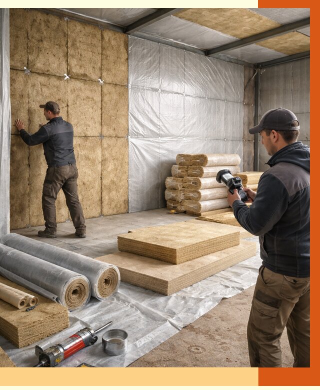 Утепление теплого склада в Железногорске под ключ от 11888 руб/м² | ТепломастерЖлр