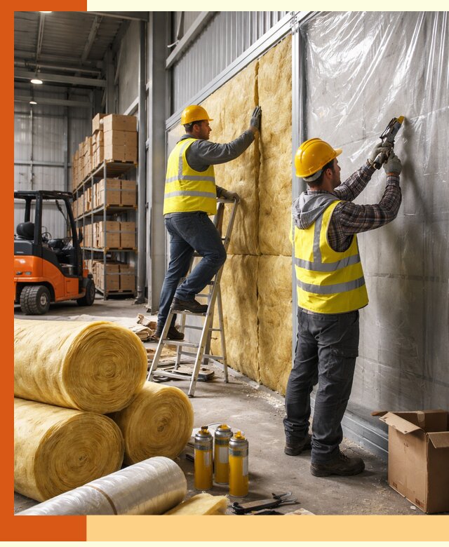 Утепление склада с техникой в Железногорске под ключ