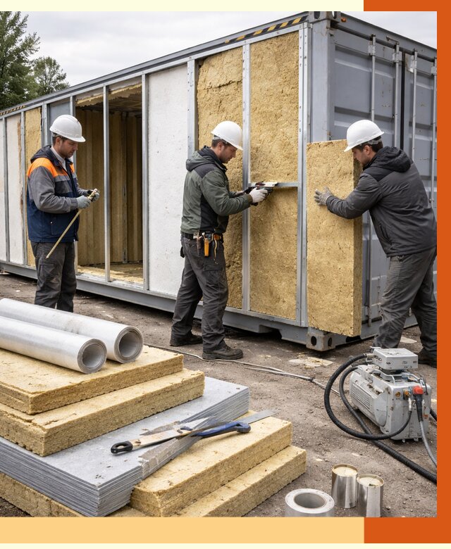 Утепление морского контейнера в Железногорске от 3876 руб. под ключ | ТепломастерЖлр