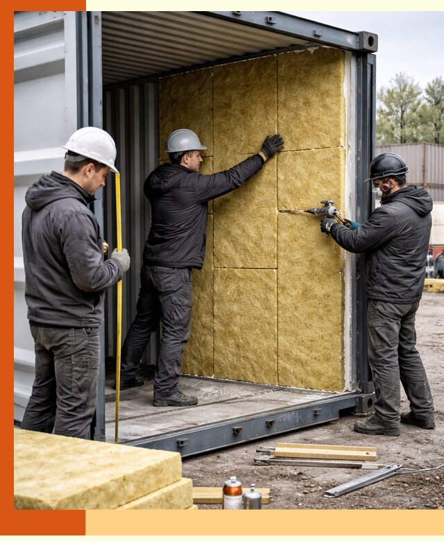 Утепление морского контейнера в Железногорске: надежная теплоизоляция и защита