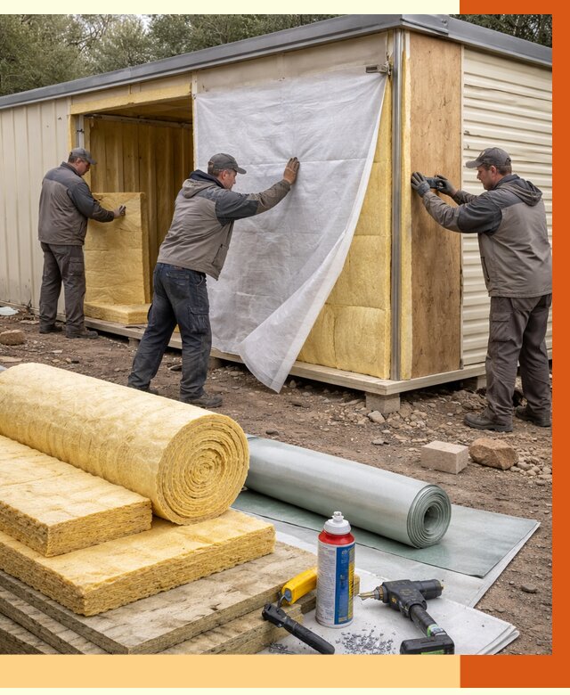 Утепление строительной бытовки в Железногорске от 12921 руб. под ключ | ТепломастерЖлр