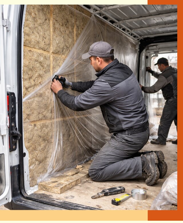 Утепление фургона в Железногорске от 17056 руб/м2 — утепление фургона ППУ и кузова | ТепломастерЖлр