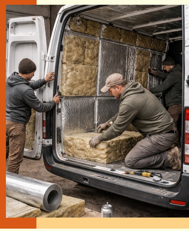 Утепление фургона в Железногорске: профессиональная теплоизоляция и шумоизоляция