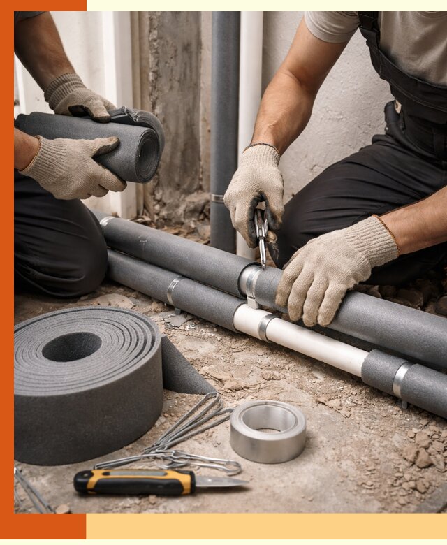 Утепление труб водоснабжения в Железногорске — монтаж и защита сети