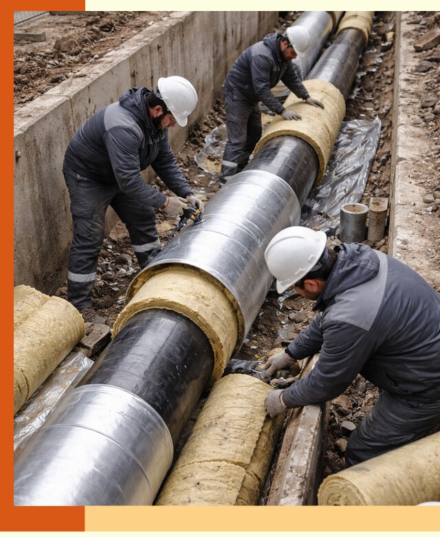 Утепление теплотрассы в Железногорске: утеплительные работы и материалы