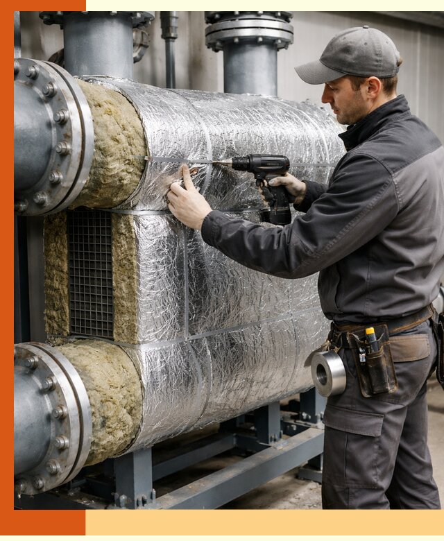 Утепление теплообменника в Железногорске — профессиональная теплоизоляция оборудования