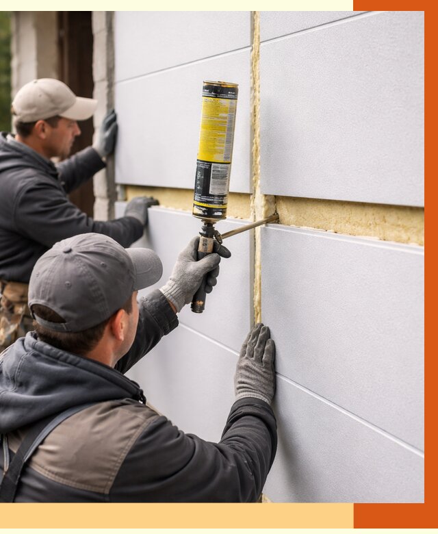 Утепление сэндвич панелей ППУ в Железногорске от 4342 руб. за м2 | ТепломастерЖлр