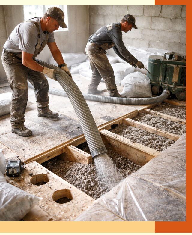 Заполнение пустот перекрытий в Железногорске от 4652 руб. под ключ | ТепломастерЖлр