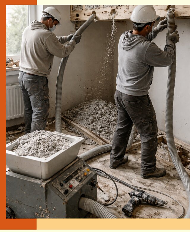 Заполнение пустот перекрытий пеной и наполнителями в Железногорске