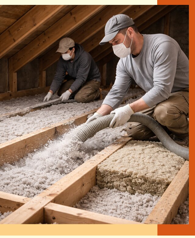 Заполнение полостей чердачного перекрытия в Железногорске от 4652 руб. | ТепломастерЖлр