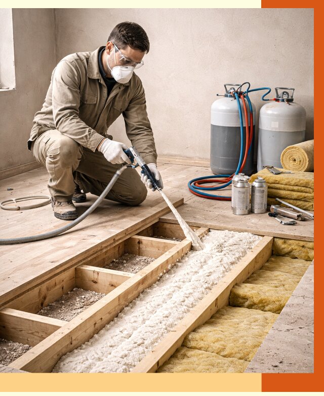 Заполнение полостей межэтажного перекрытия в Железногорске от 4342 руб. | ТепломастерЖлр