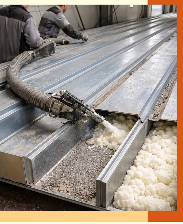 Заполнение пустот кровельных панелей в Железногорске от 7443 руб. под ключ | ТепломастерЖлр