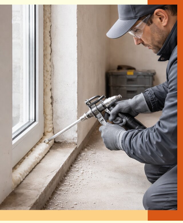 Герметизация стыков ППУ в Железногорске от 1706 руб. за м2 — утепление примыканий под ключ | ТепломастерЖлр